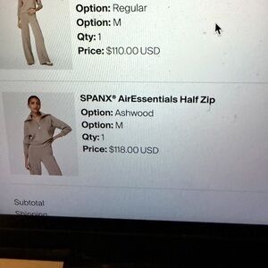 SPANX AirEssentials set- wide leg pants & half zip-Ashwood